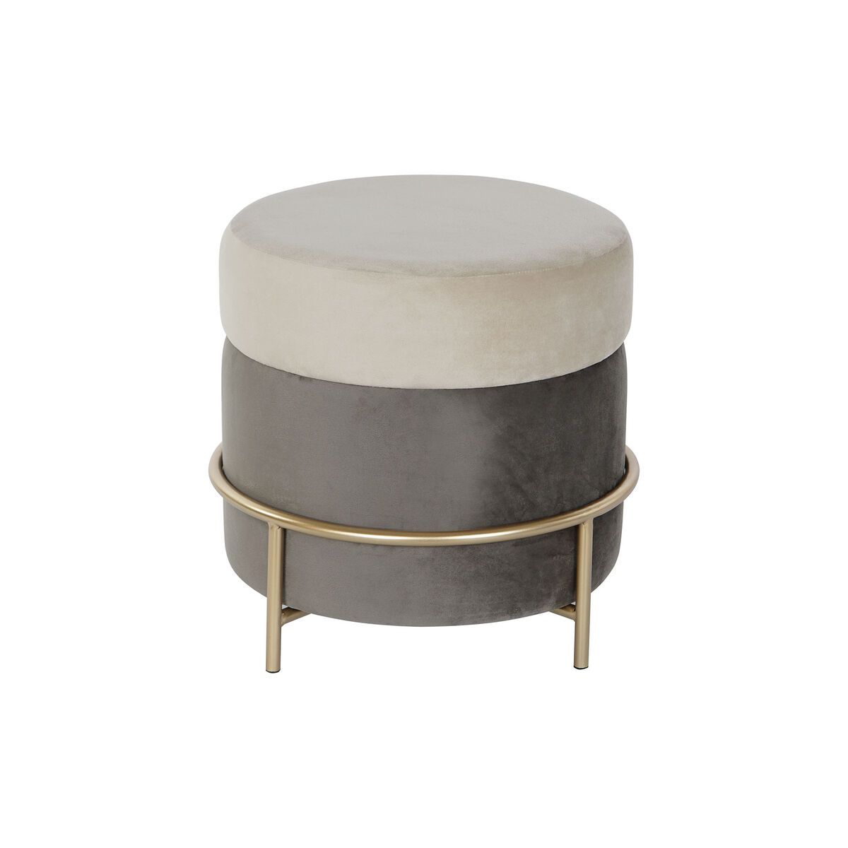 Reposapiés dkd home decor marrón gris dorado metal 48 x 48 x 46 cm