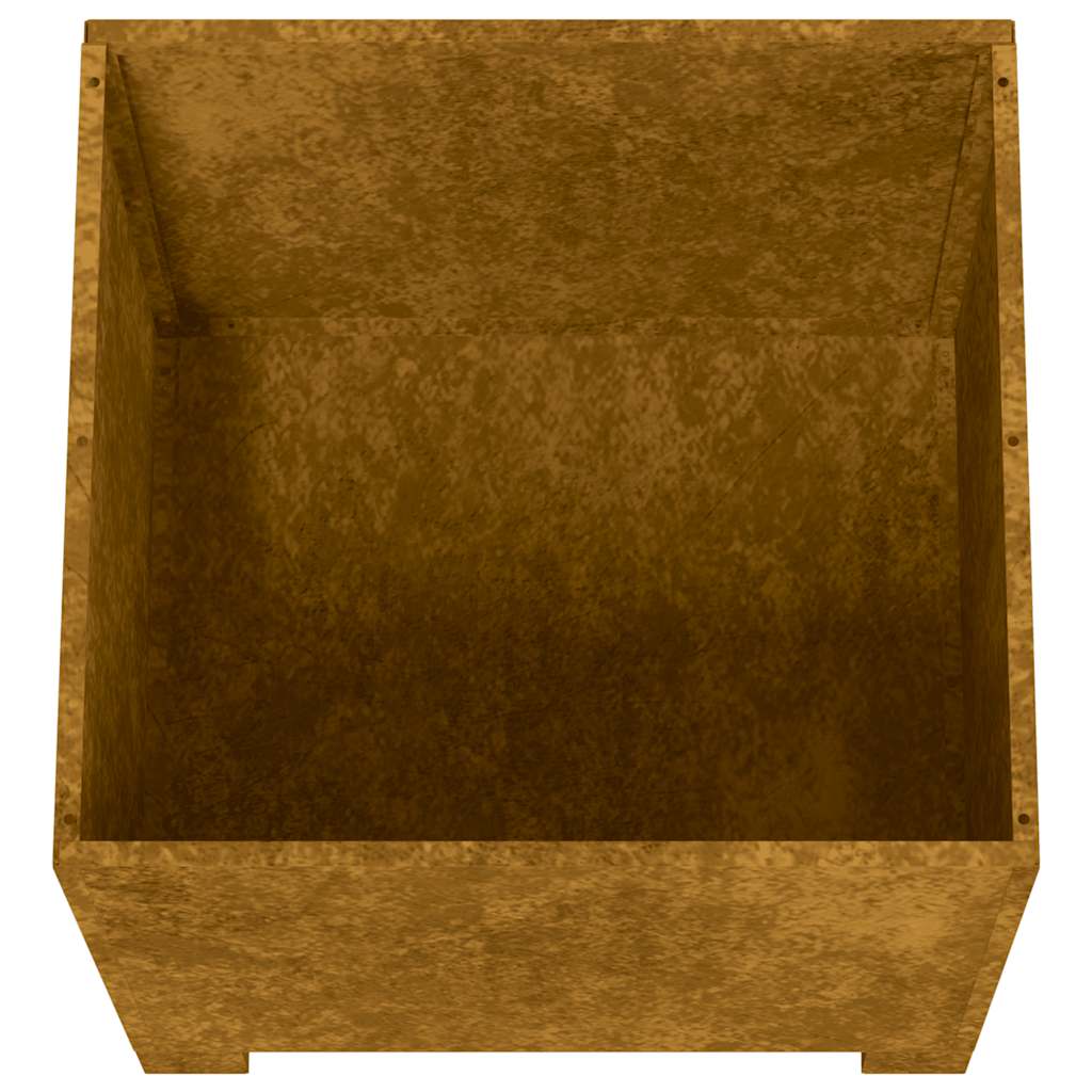 Lot de 2 Jardinières avec pieds - Pot De Fleurs Rouillé 49x47x50 cm acier corten Couleur évolue n2351l - 7