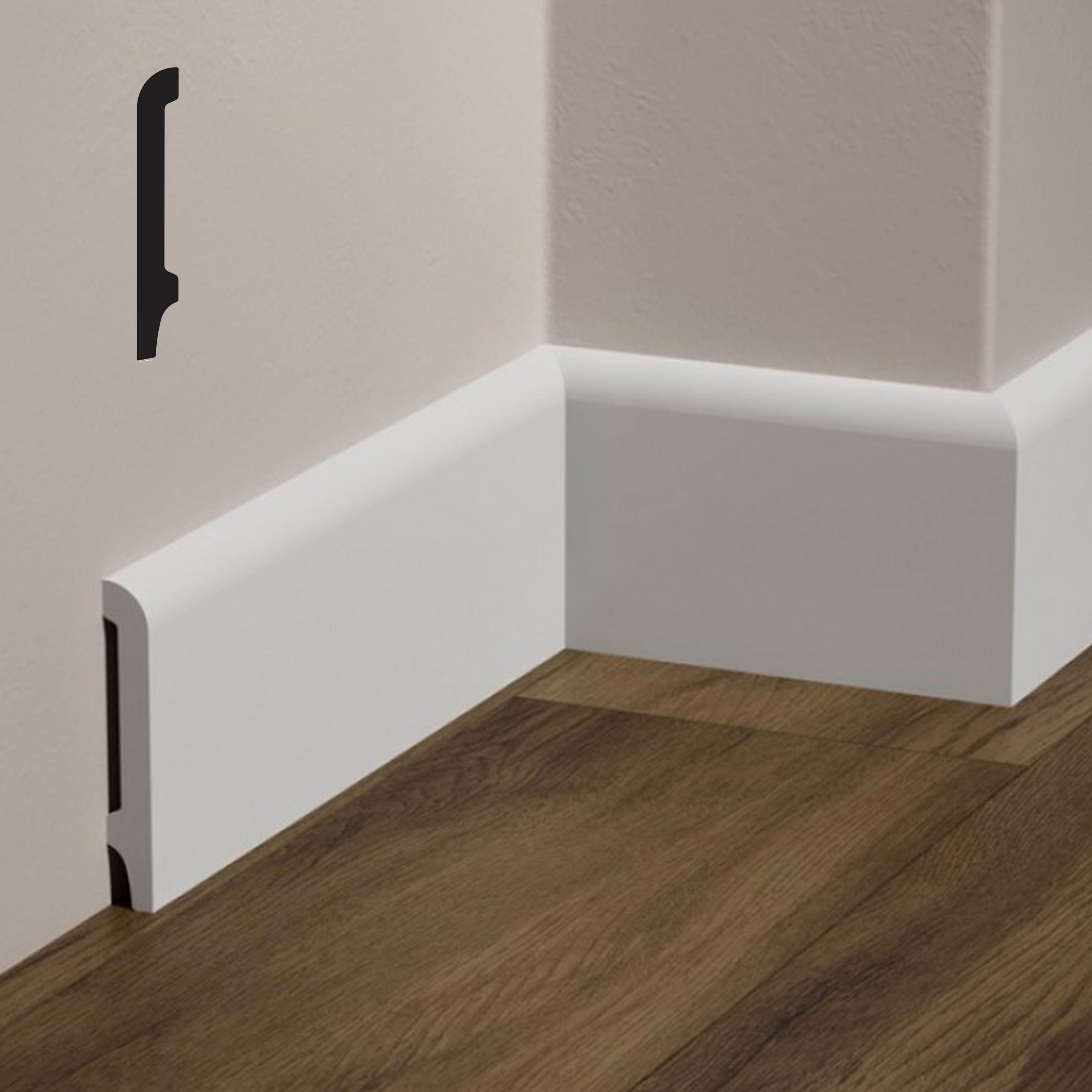 Becco Invisible Battiscopa Becco di Civetta in POLIMERI FeelingWood-HD 101x15mm ...