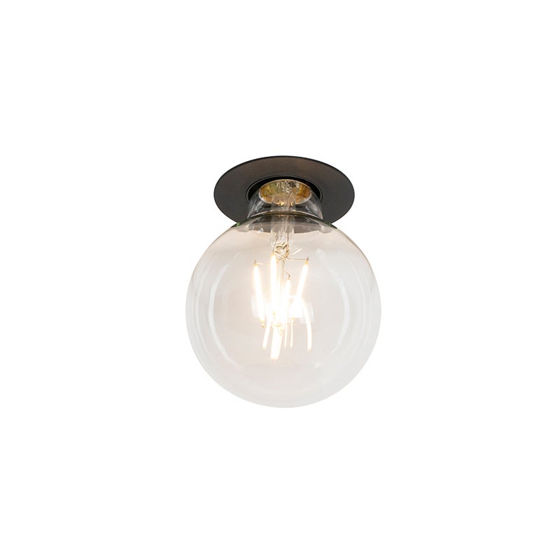 Qazqa reflektory wpuszczane inteligentny - Insight - czarny, e27, żarówkami LED 7w, 2700k - 6500k, ściemnialny, 9.5cm, okrągły