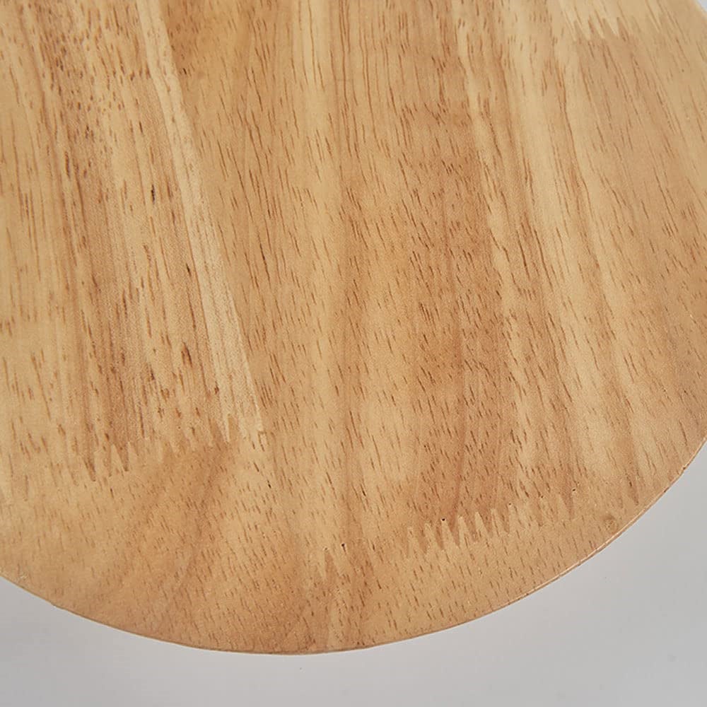 Lampada da parete minimalista in 2 pezzi, lampada da parete a LED retroilluminata con venature del legno rotonde, luce bianca calda, adatta per camere - 7