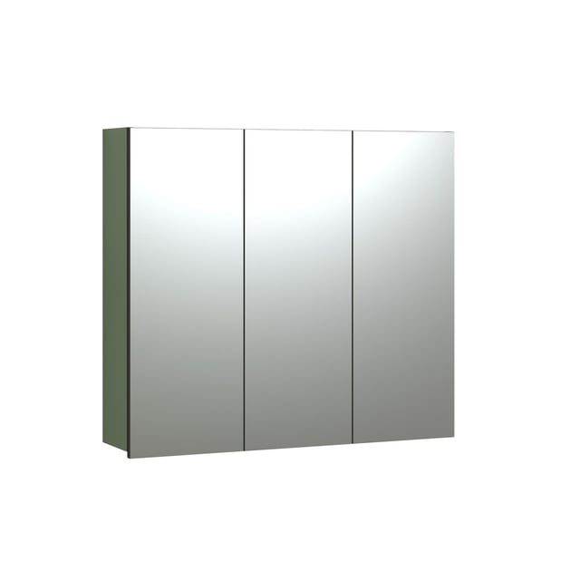 Pensile Bagno con Specchio Pure, Truciolare Melaminico, Verde, Seven Design