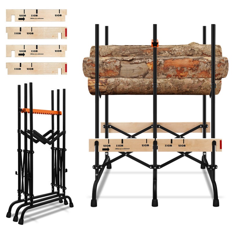 Cavalletto Pieghevole Per Motosega - Supporto Legna Da Ardere, Carico 150 Kg - Foto 3