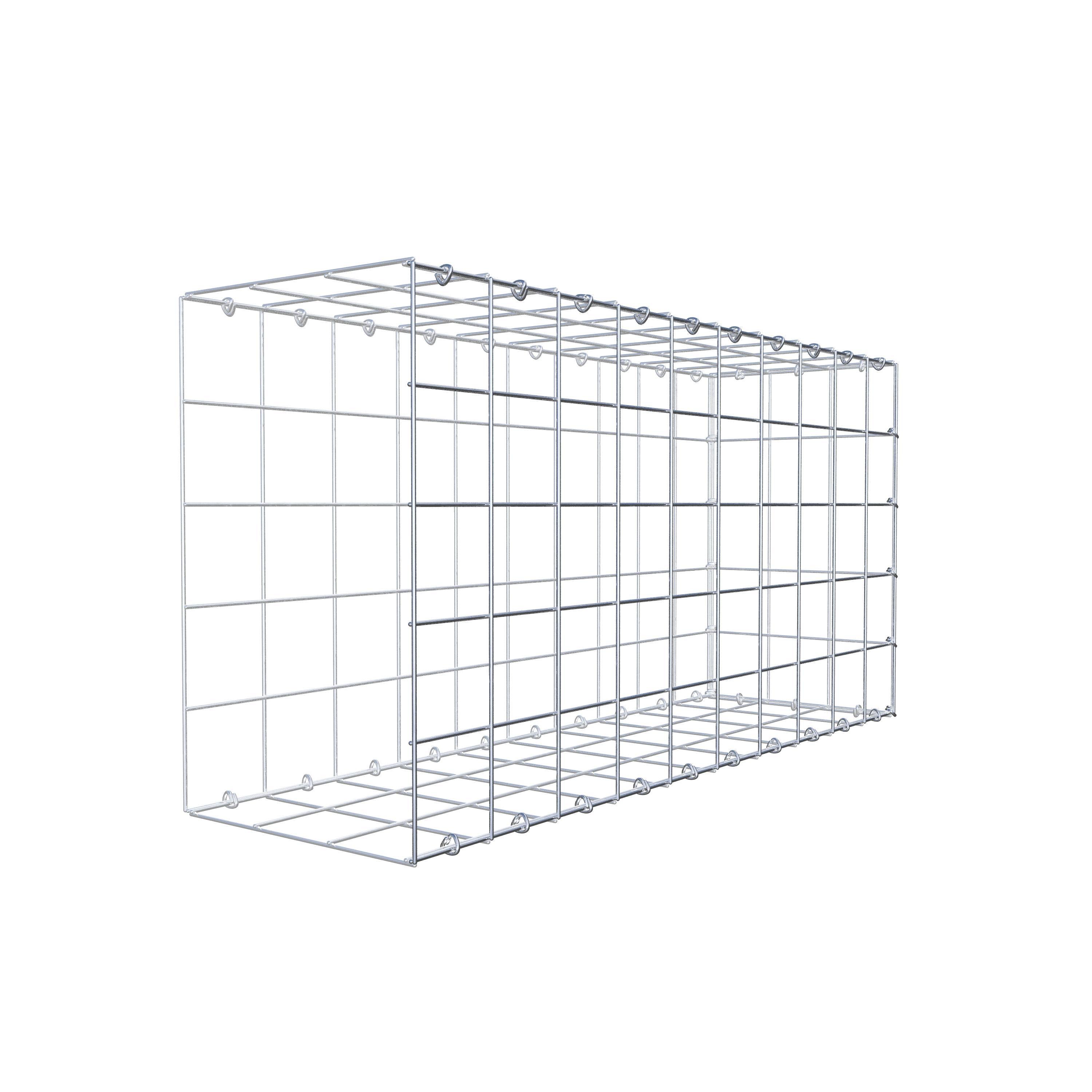 Gavión para alargar en acero galvanizado 100x50x30cm (LxAxP), malla 10 x 10cm, Anillo en C, sin rejilla frontal - 6