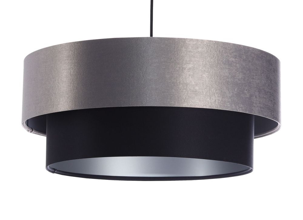 Lampa wisząca DOUBLE 40 czarna/szara