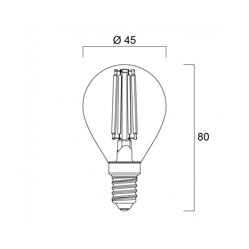Led sphére filament e14 4.5w 470lm 2700k blanc confort boite SYLVANIA - 5