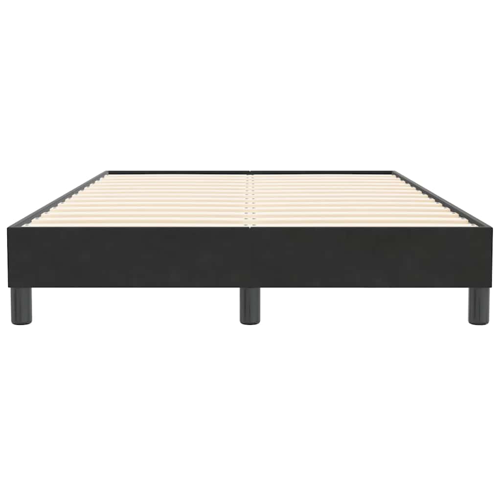 Cadre de lit sans matelas noir 120 x 210 cm velours - 5