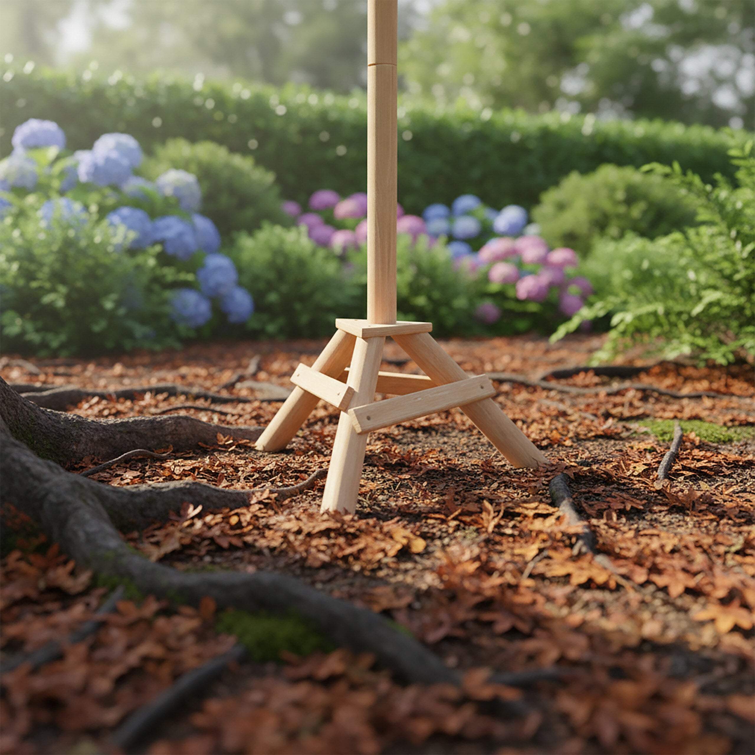 Relaxdays Nichoir à oiseaux pied Support de jardin Mangeoire en bois Déco H x l x P: 100 x 37 x 43 cm, avec toit vert - 7