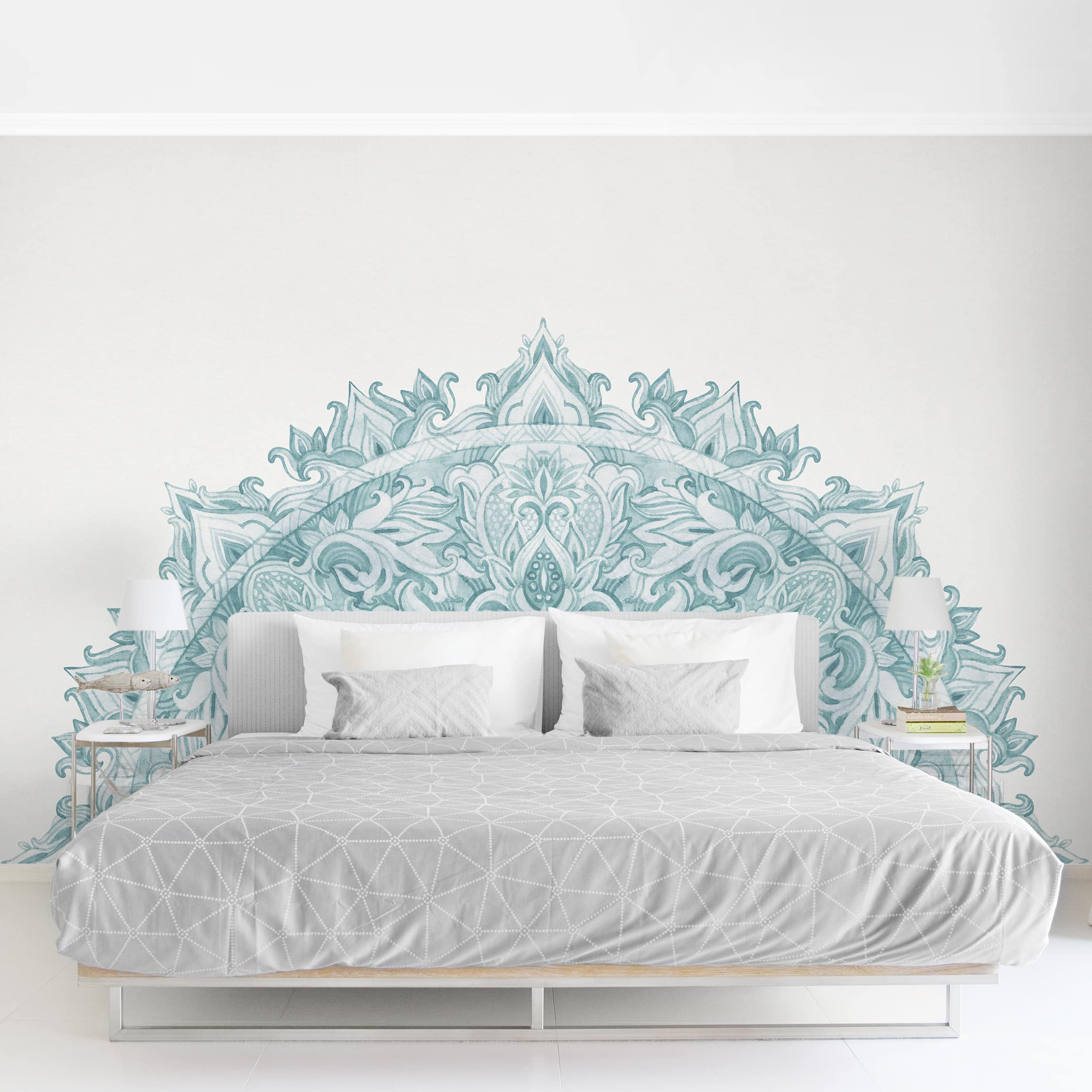 Papel pintado estampado acuarela arte motivos zen mandala 216 - salón dormitorio cocina pasillo - tnt 288 x 190 cm smart
