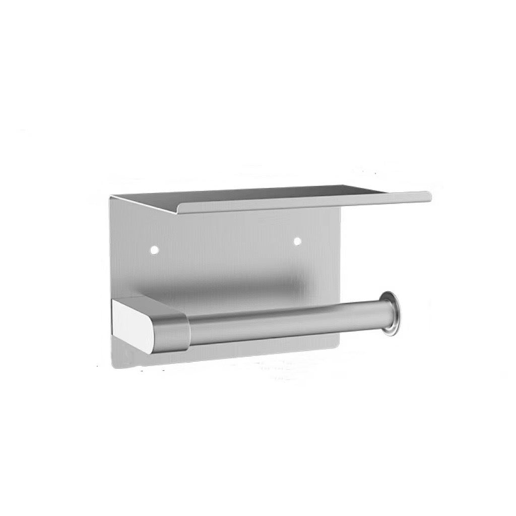 Porte-serviettes En Papier Polder Inox Brossé - Anneau Caoutchouc Pour Déchirure 1 Main - Contient Rouleaux Standards Et Jumbo