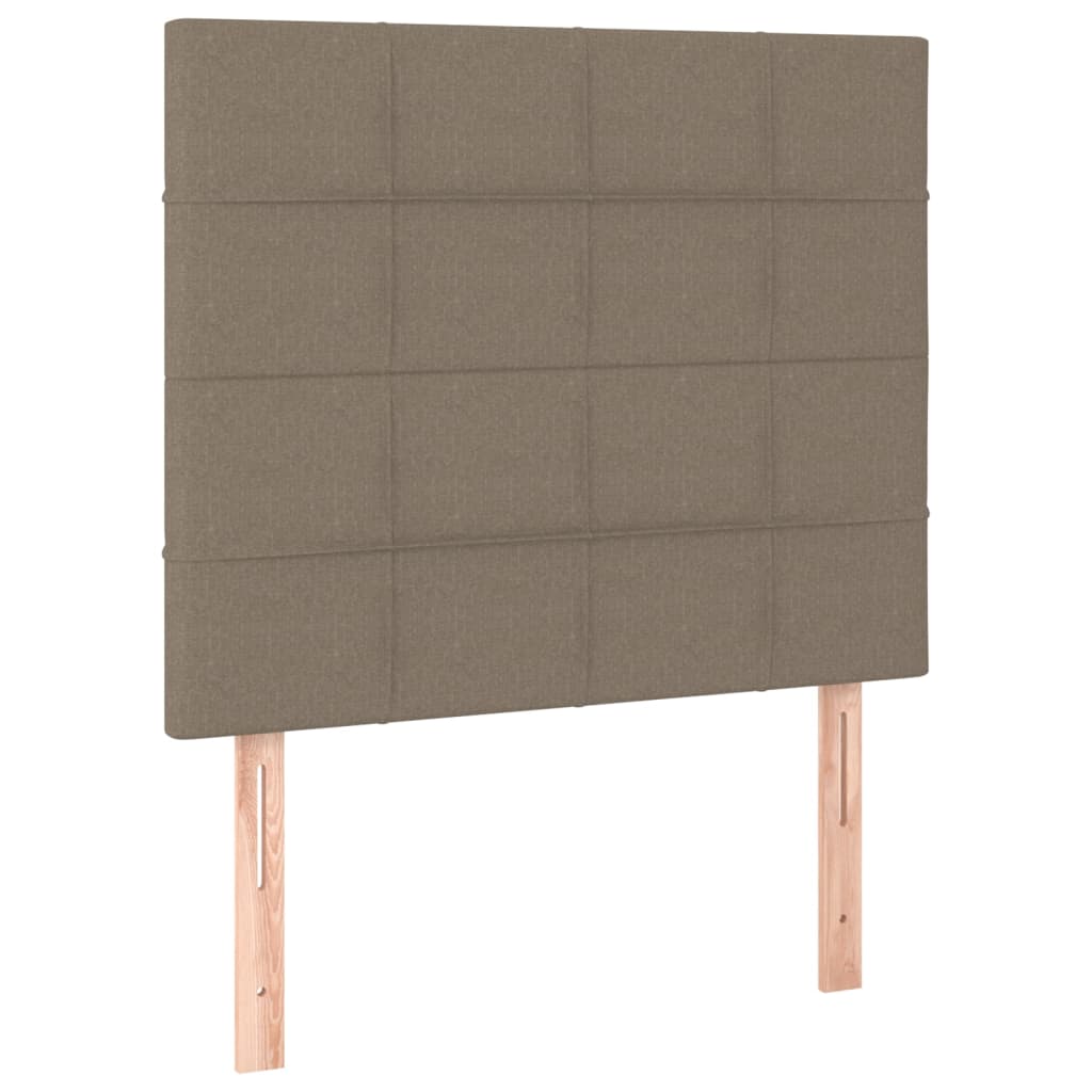 Cadre de lit sans matelas taupe 120 x 200 cm en tissu - 9