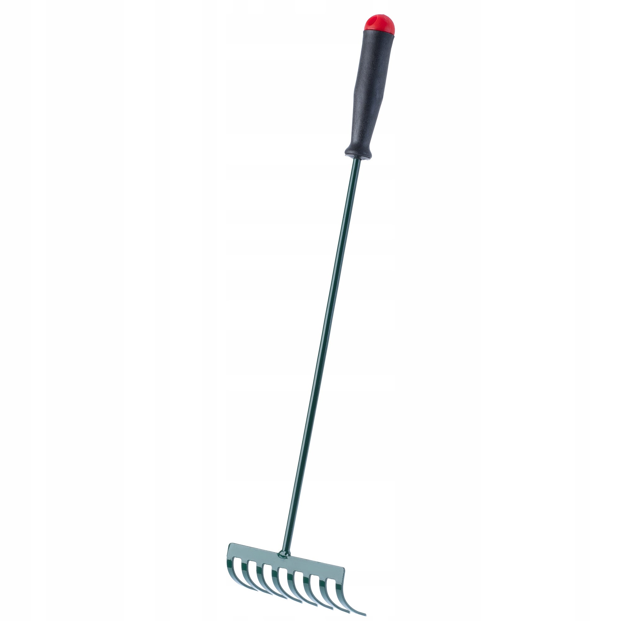 GRABIE METALOWE DO LIŚCI TRAWY OGRODOWE MAŁE GRABKI 60 cm 8 ZĘBÓW TRZONEK