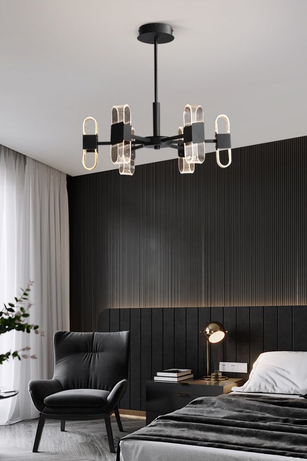 Lampa Sufitowa Wisząca Led Toolight App770-6C Czarny