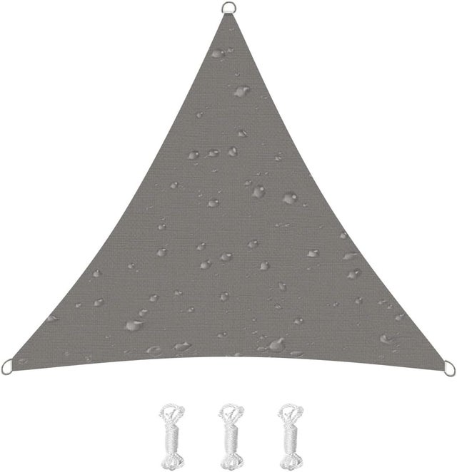 Tenda A Vela Ombreggiante Triangolare Bianca Parasole 5x5x5 Metri Ombra Veranda Giardino Rinforzata Mt 5x5x5 TRIANGOLARE BIANCO