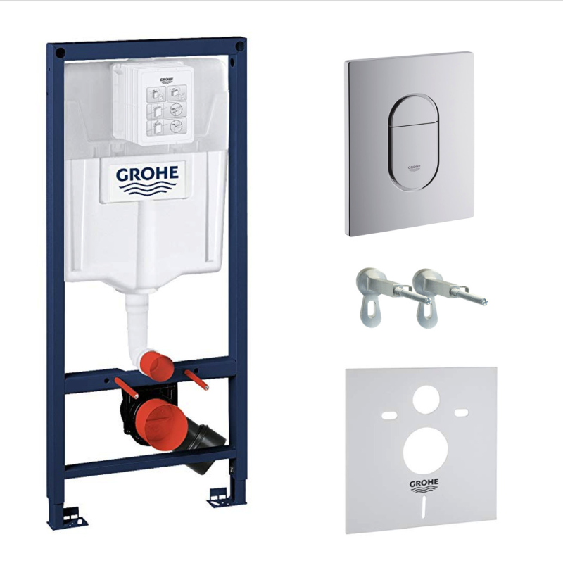 Rapid SL pack WC bâti-support + WC suspendu Ceramia PixL + abattant SoftClose + set d'isolation + plaque chrome (GRCEPXWT01-FR) - 2