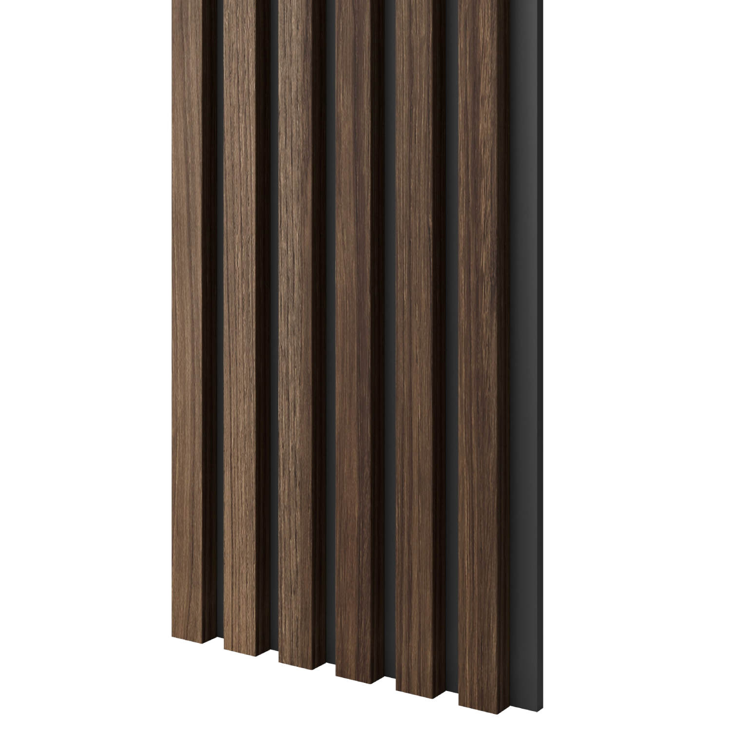 Lamele slim na czarnej płycie MDF LAMELE3D - Orzech Klasyczny