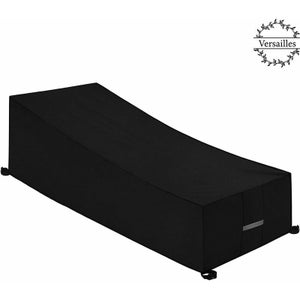 2pcs Housse Pour Chaise Longue Exterieur Imperméable, 200 X 70 X 40/75 Cm Housse Transat Jardin Coupe-Vent,Anti-poussière Housse De Protection Bain De Soleil Respirant Tissu De Durable 210D Oxford