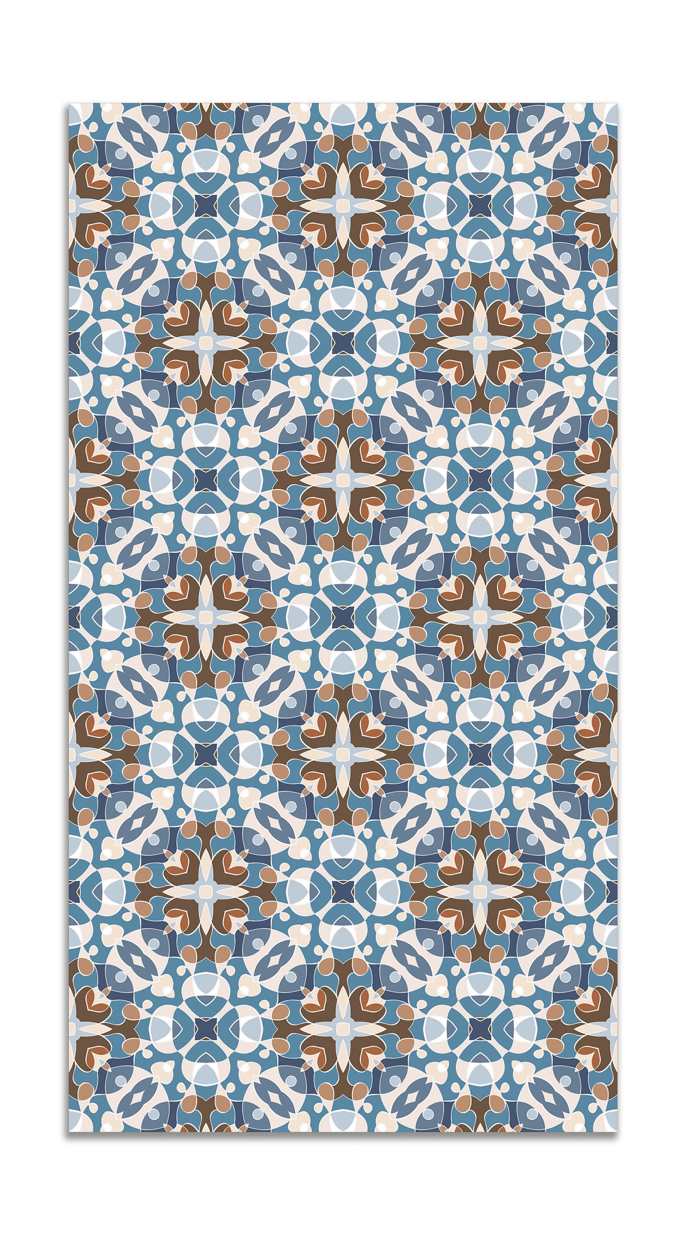 Panorama Tapis du sol Vinyle Style Hydraulique Oriental Bleu 40x80 cm ...