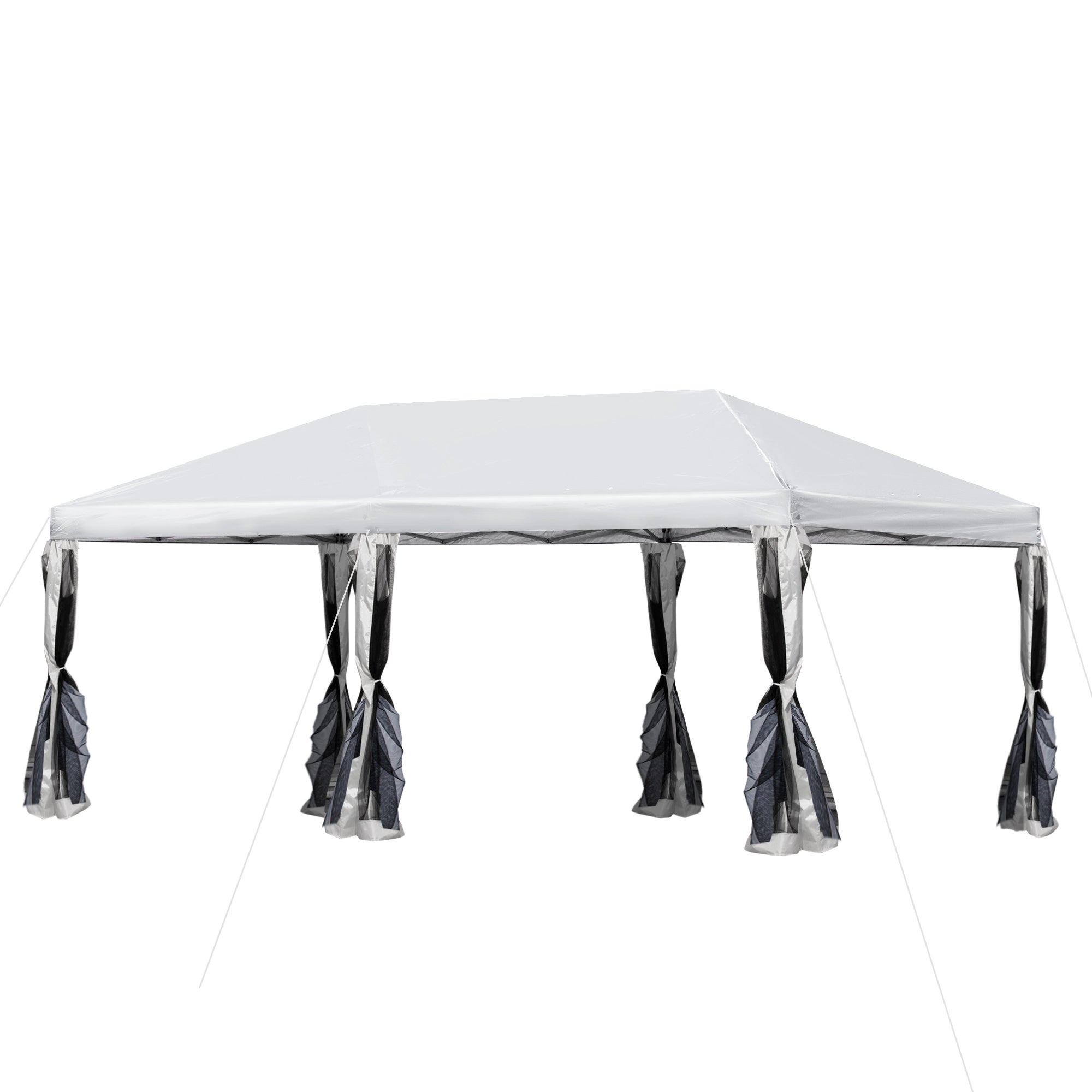 Tonnelle pliante, tonnelle de jardin, tonnelle pop-up 5,9 x 2,95 x 2,5 ...