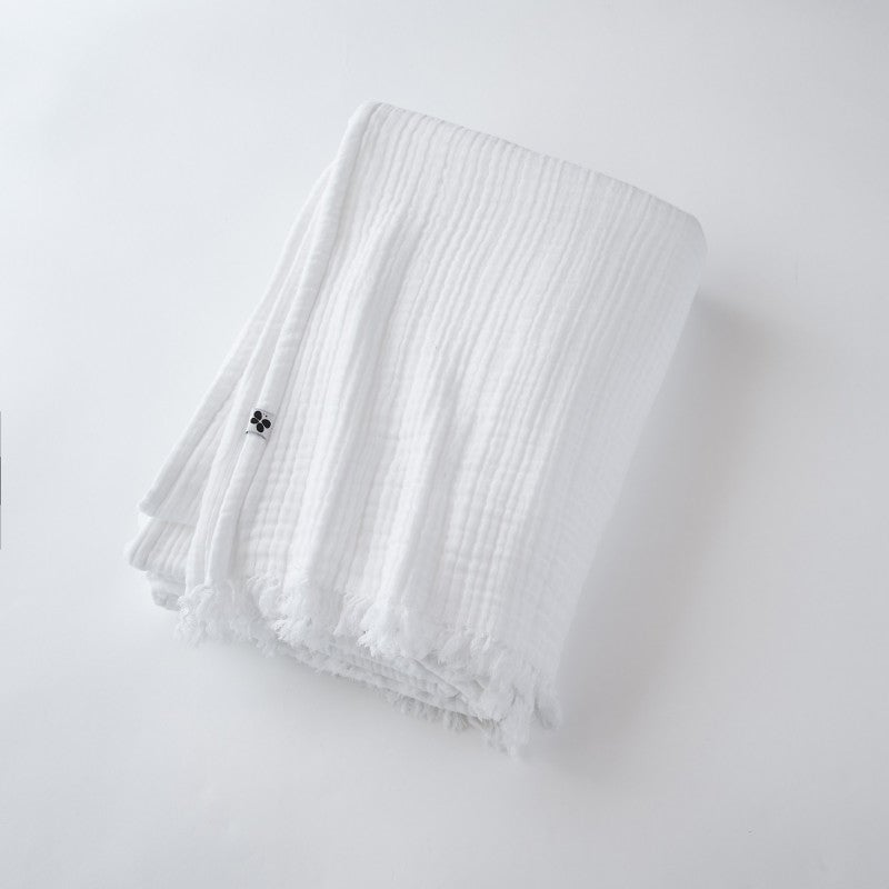 Plaid à franges 