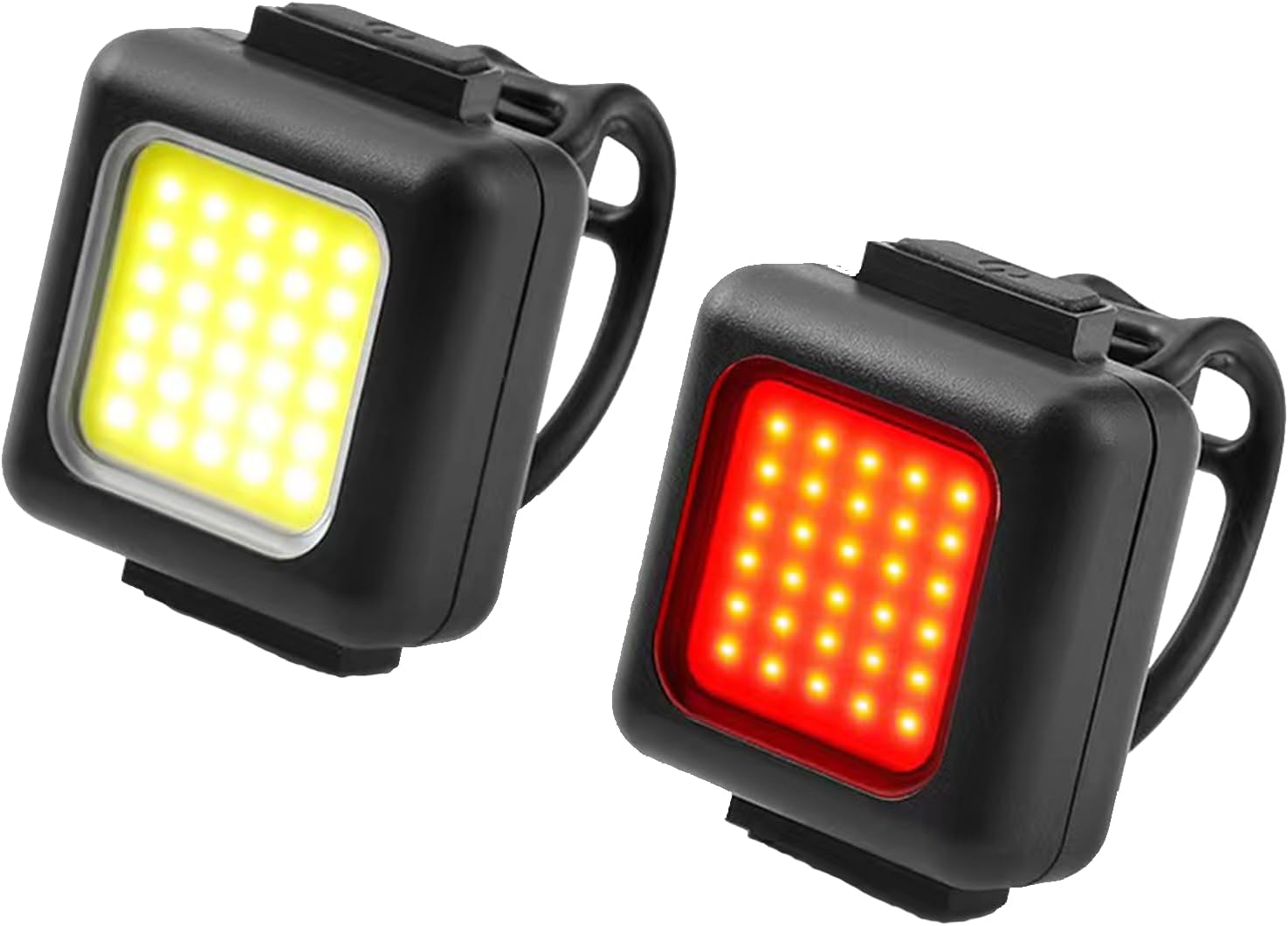 Oświetlenie rowerowe [3+3 tryby i ładowanie przez USB], odpowiednie do jazdy nocnej, przednia i tylna lampka, wodoodporne, łatwe w montażu