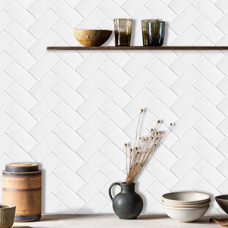 Revestimiento de pared antihumedad - 10 paneles adhesivos impermeables - Adhesivo adhesivo de imitación de azulejo cerámico - 305 x 305 mm - 0,93 m² - 3