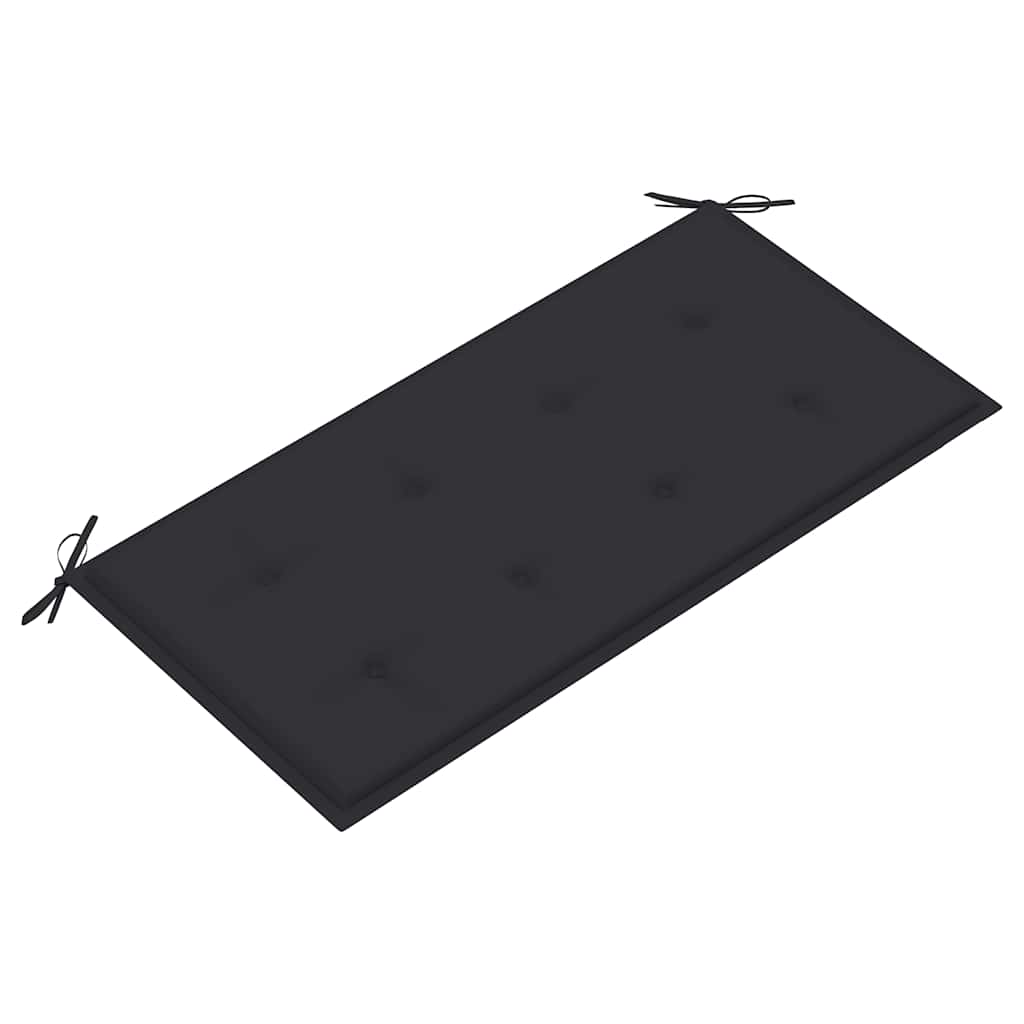 vidaXL Banc de jardin et coussin anthracite 112 cm Bois de teck massif - 5
