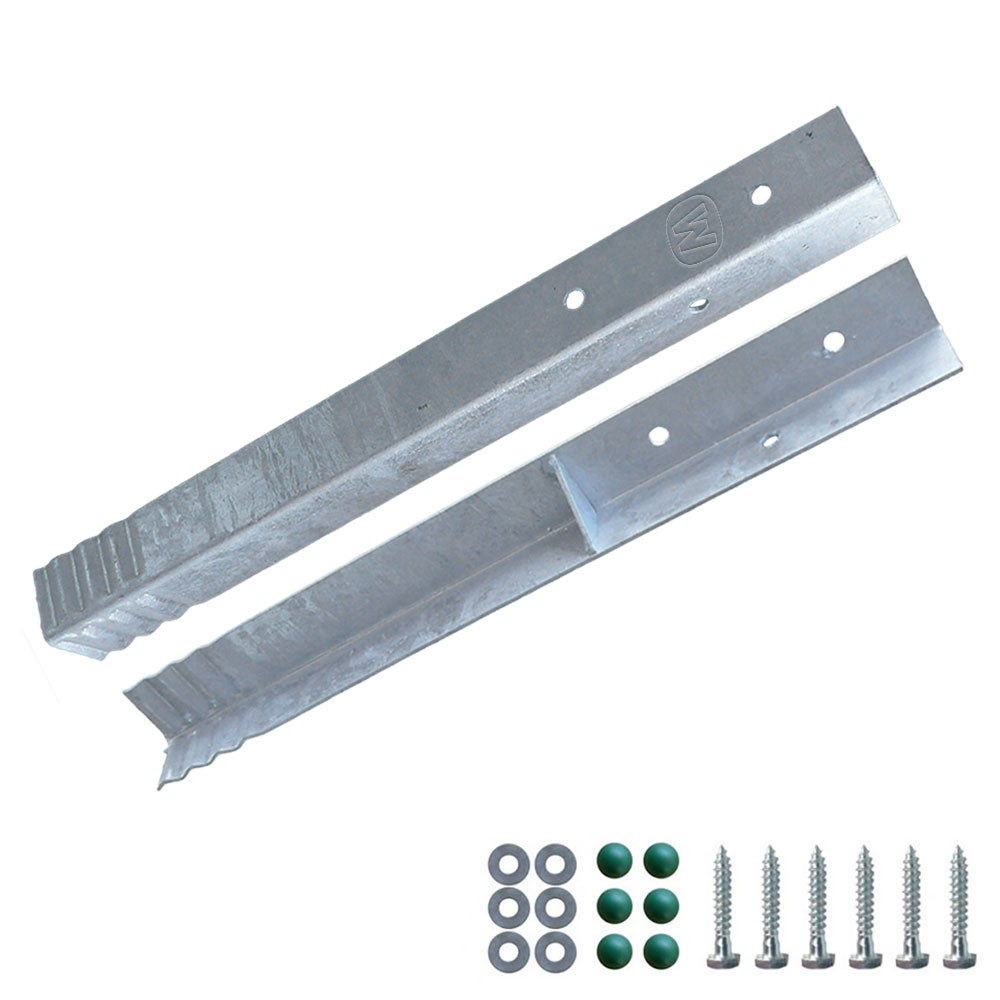 WICKEY Ancrages SolidLock 6 pièces en acier galvanisé, équerres de fixation pour tours de jeux et balançoires - 2
