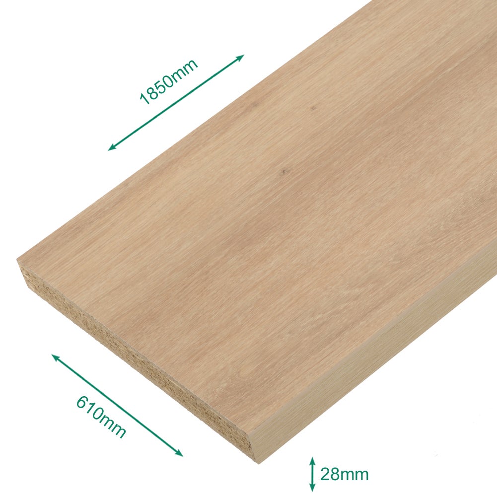 Plan de travail stratifié CPL chêne clair 1850 x 610 x 28 mm - PEFC 75% - Gamme Essentiel - 3