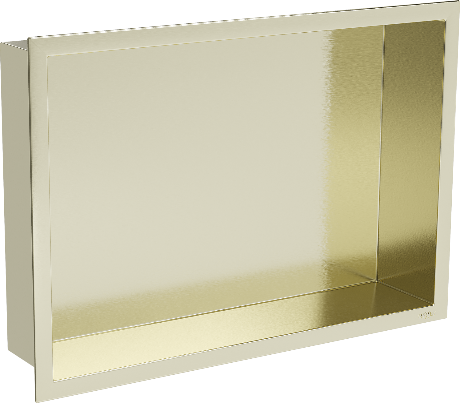 Mexen X-Wall-R półka wnękowa z kołnierzem 45 x 30 cm, złota szczotkowana - 1950453010