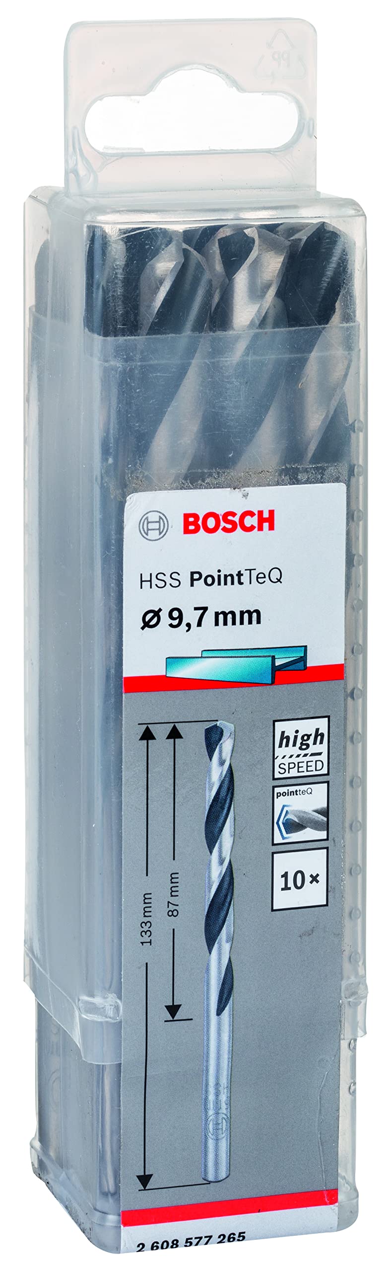 Bosch Foret hélico?dal en métal HSS PointTeQ DIN338 9,7 mm. 10-pack - 3