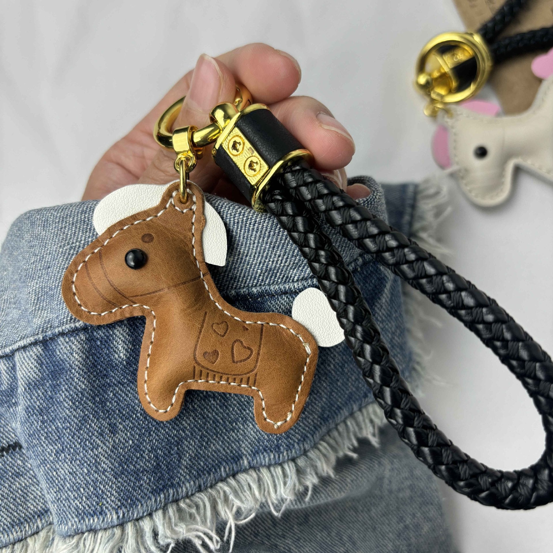 2 Portachiavi In Pelle Con Cacciavite E 4 Anelli - Nero E Marrone - Regalo Unisex Per Chiavi Auto E Casa
