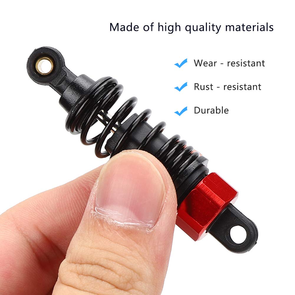 Strumento sospensione a molla per auto RC, metallo alta qualità, 2 pezzi, per JLB EM DHK HPI 1/10 (rosso) - 5
