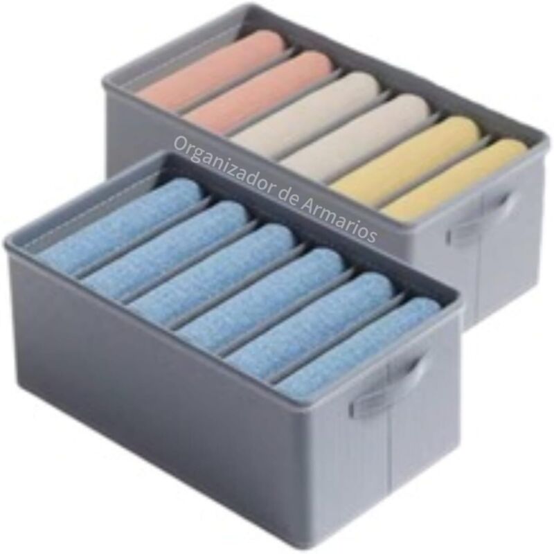 Enowelir Lot de 2 organizatoare pliabile pentru haine, blugi, tricouri, 6 piese