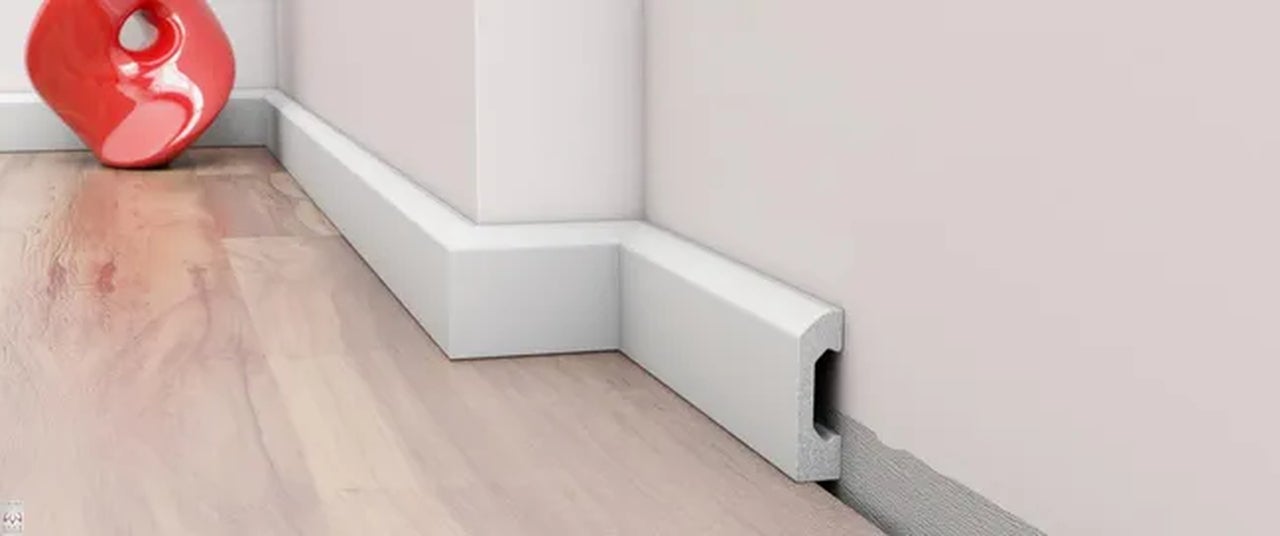 Plinthes 1 pièce / 2 mètres plinthe plinthe - blanc - matériau dur - décoration - mur - sol - plafond DP3 - 6