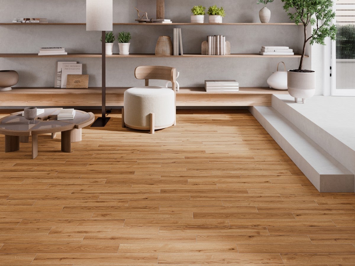 Carrelage sol / mur grès cérame effet bois intérieur Concorde Haya l.20 ...