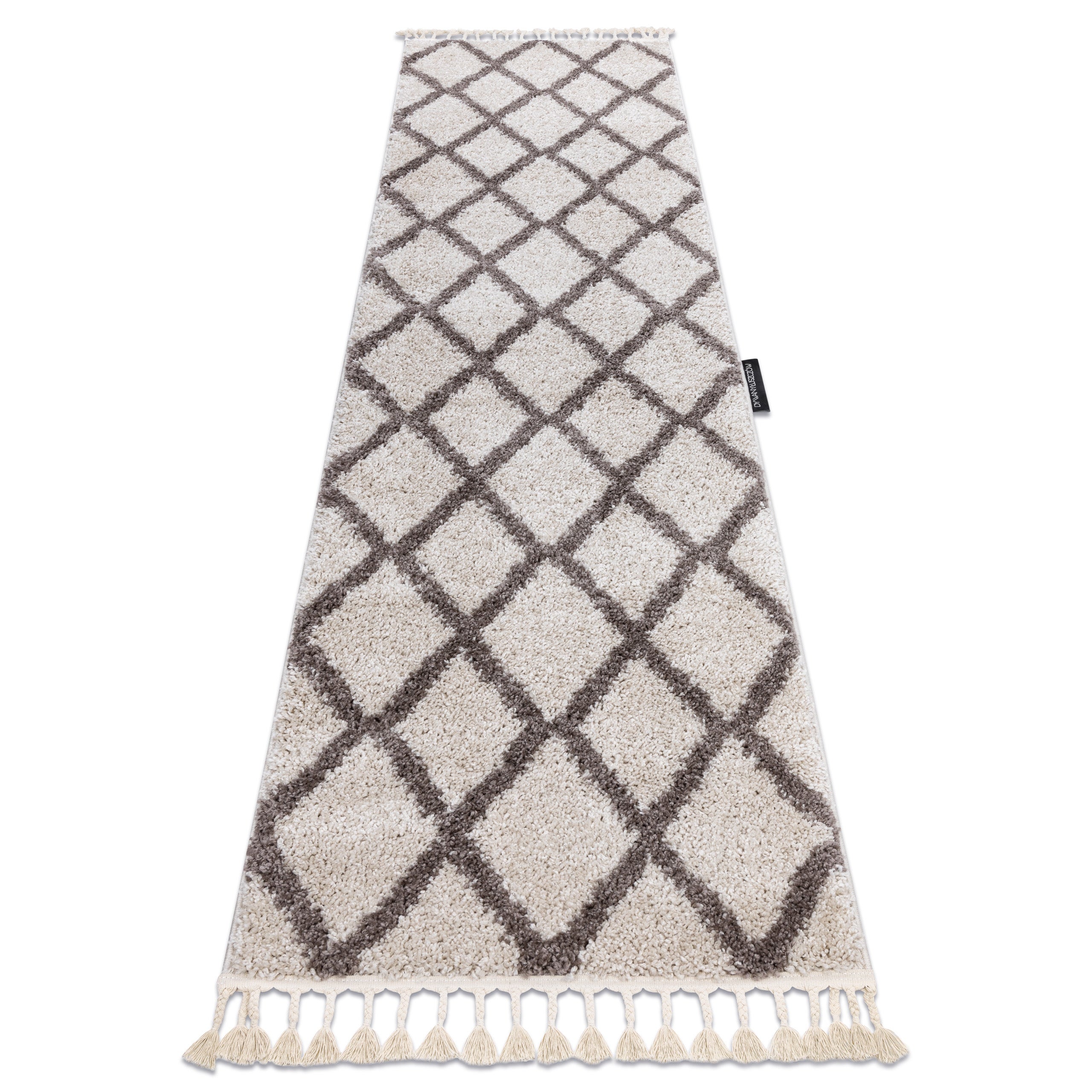 Alfombra, alfombra de pasillo berber troik crema – para la cocina, entrada, pasillo 60x300 cm
