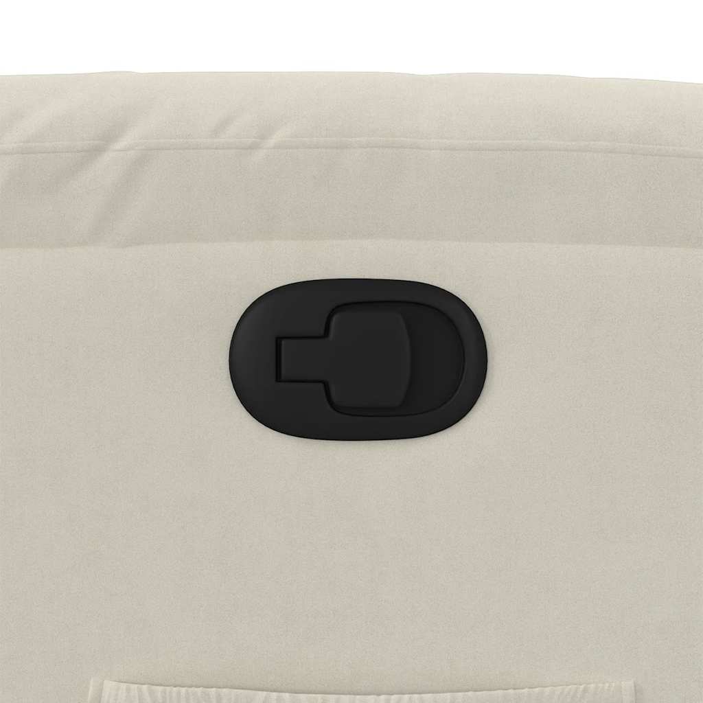 Fauteuil inclinable Crème Velours - 9
