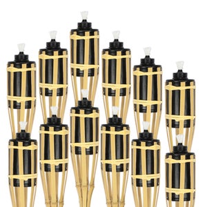 Lot De 10 Mèches De Rechange En Fibre De Verre Pour Lampe De Poche Tiki - 35 Cm - Pour éclairage De Terrasse, Jardin