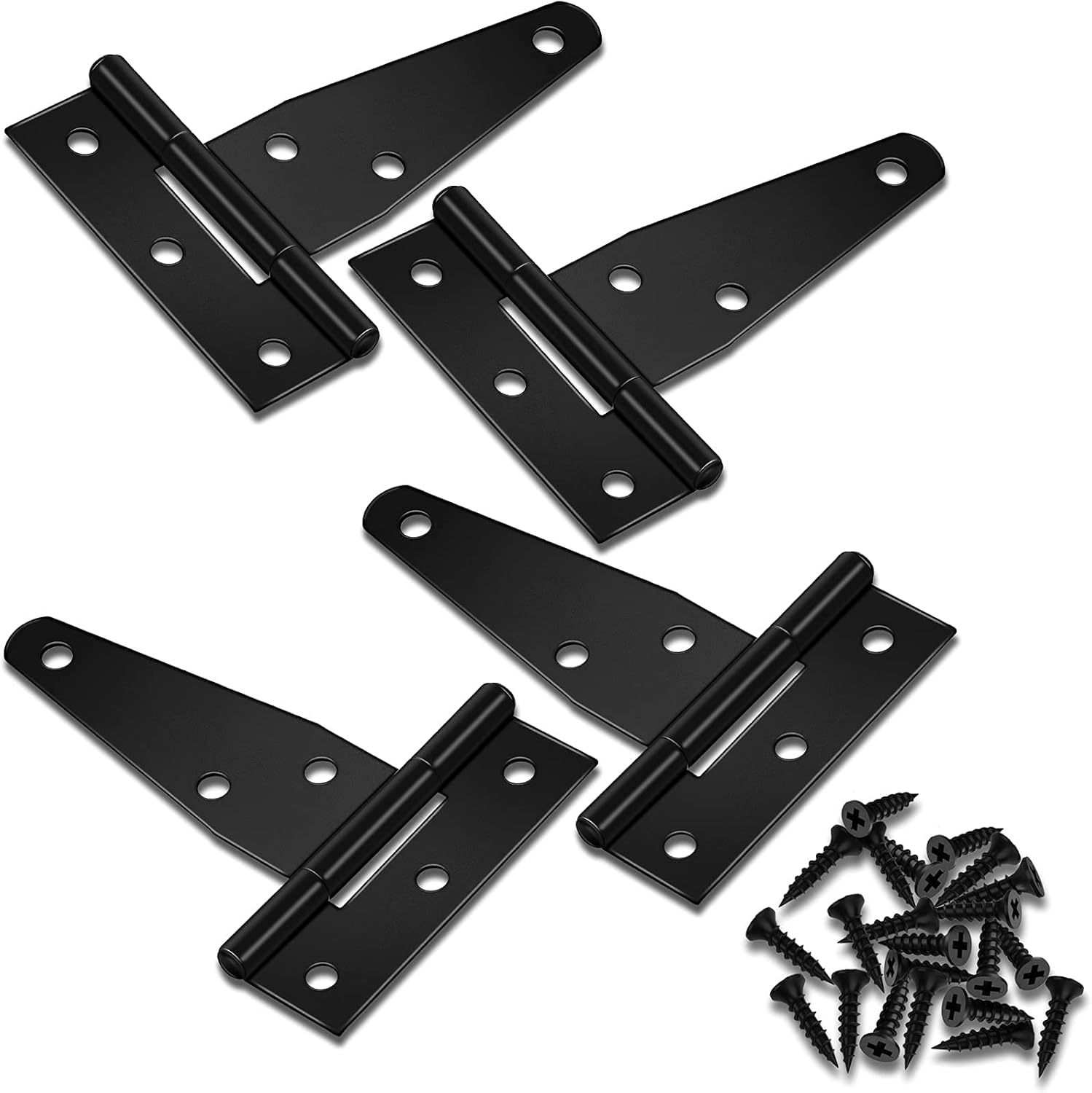 Lot De 4 Charnières Pliantes Double Effet Style Rétro Bronze - Dimensions 46x54mm - Neuf