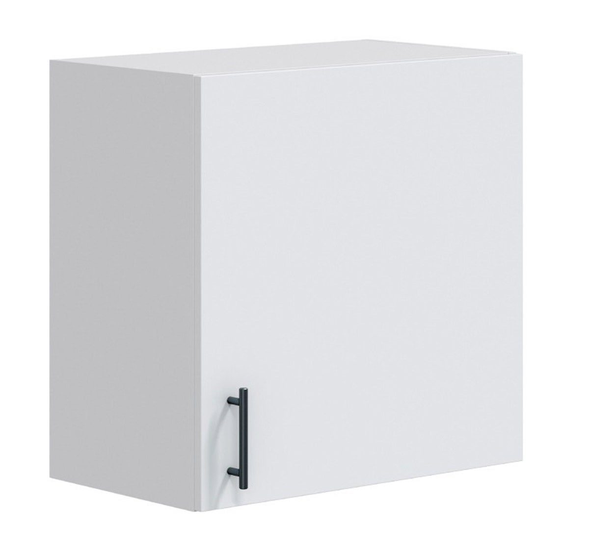 Meuble à suspendre, meuble haut pour cuisine avec 1 porte coloris blanc brillant - hauteur 59 x longueur 60 x profondeur 34 cm - 3