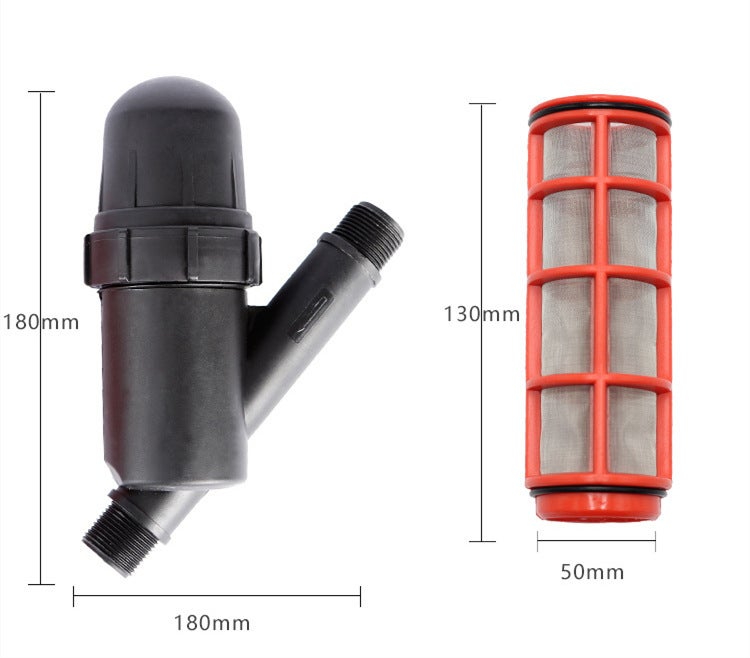 Filtre d'irrigation goutte à goutte, filtre à eau d'irrigation en Y de 19 mm, filtre à tamis en acier inoxydable de 120 PSI pour jardin, serre, systèm - 3