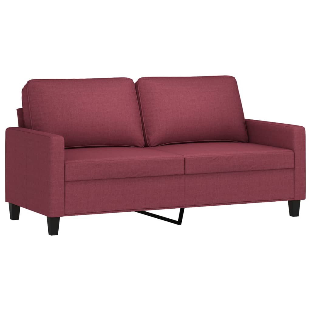 Sofá de 2 plazas | sofá de salón | sofá de descanso de tela rojo tinto 140 cm cfw50009