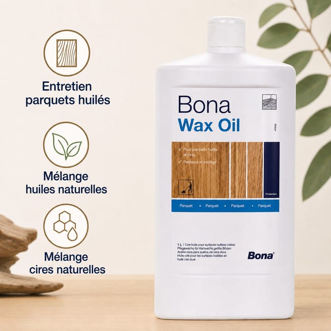BONA Wax Oil W, une huile naturelle durable pour l'entretien des parquets huilés et cirés. - 3