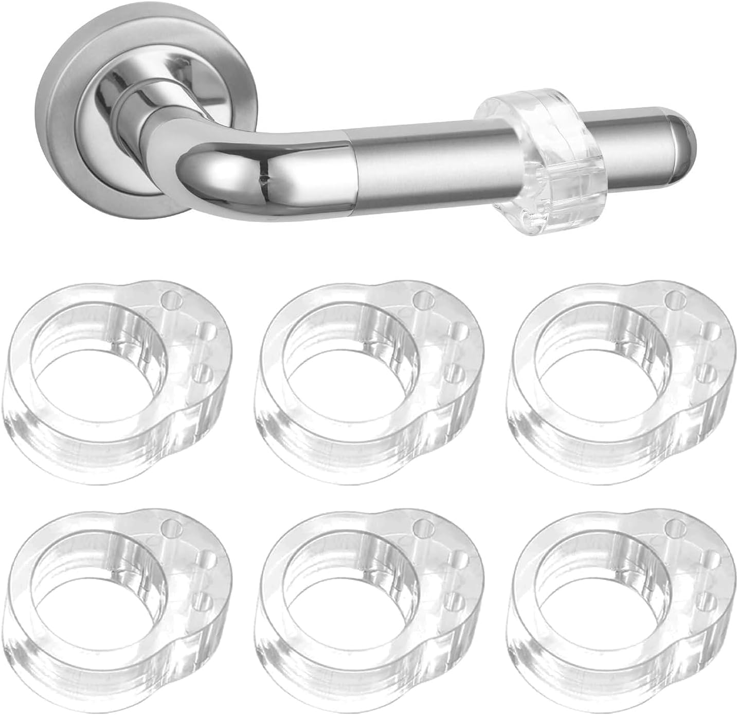 Butées De Porte Transparentes Stop-Porte Adhésif Au Sol Et Parquet Butoirs De Porte Protection De Portes Et Murs 6pcs 71871894