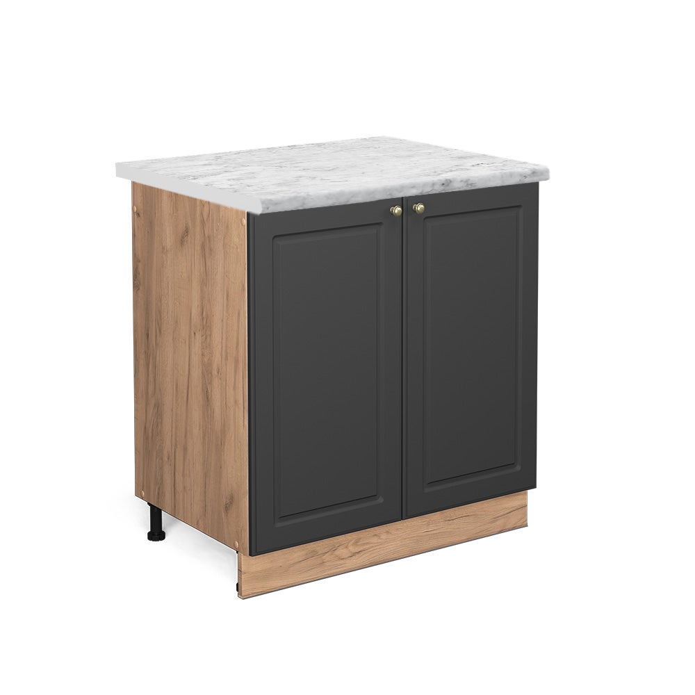 Vicco Szafka pod zlew Fame-Line, Antracytowo-złoty, 80 cm , BP Marmur