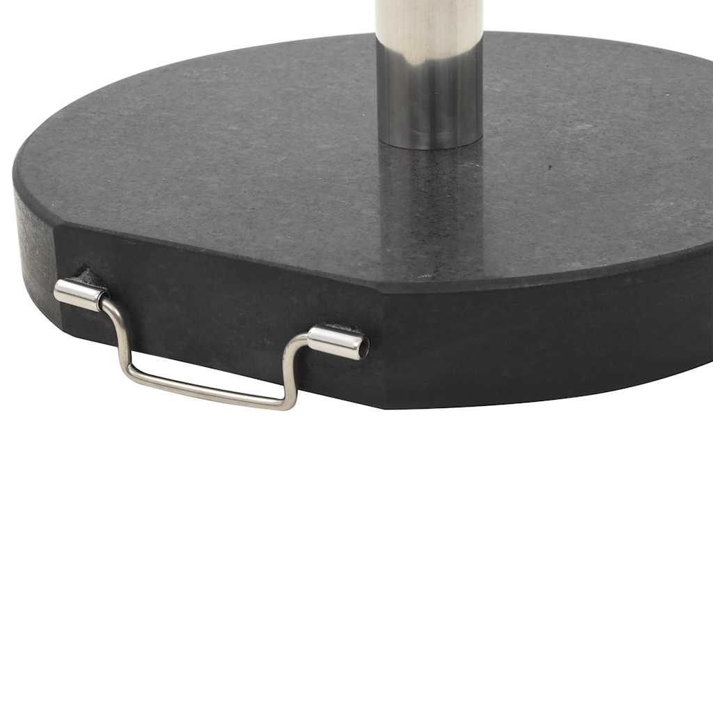 vidaXL Socle de parasol Granite 28,5 kg Rond Noir - 5