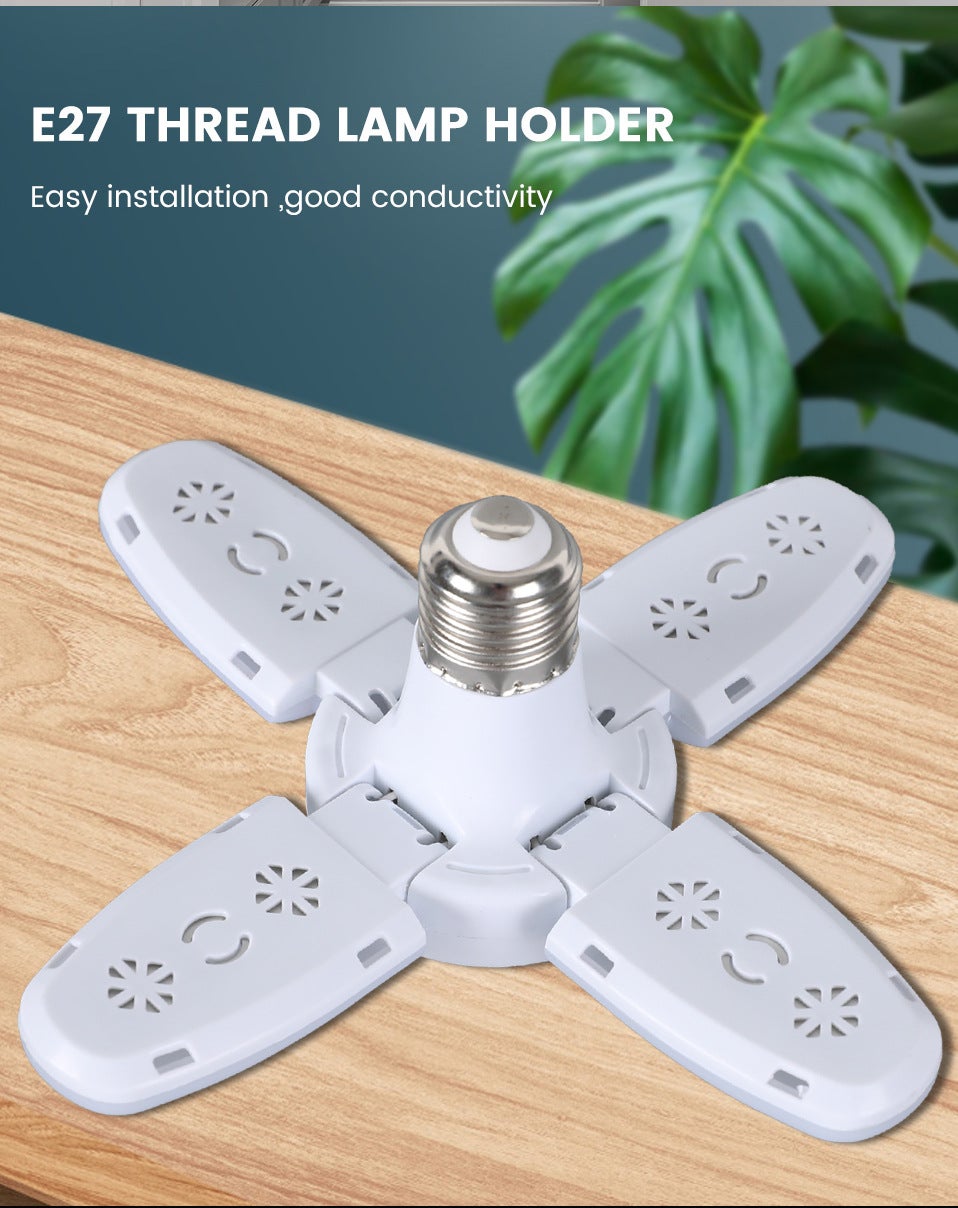 Lot de 2 Lampes LED de Garage 60W 6000LM, Plafonnier Déformable à 4 Panneaux Réglables 360° - 5