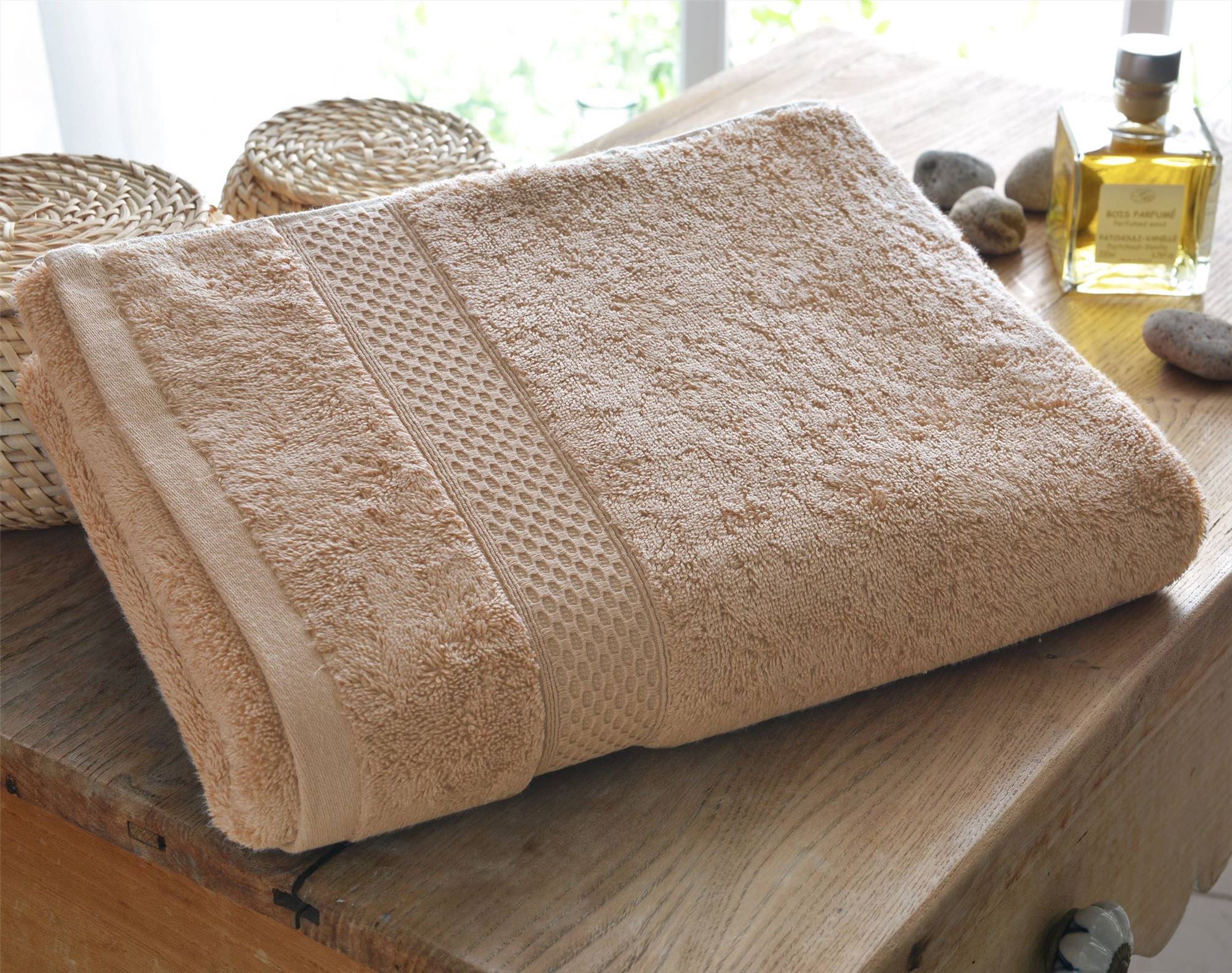 10 Serviettes De Bain 100% Coton Betz - Taille 50x100 Cm - Marron Noisette - Qualité Premium