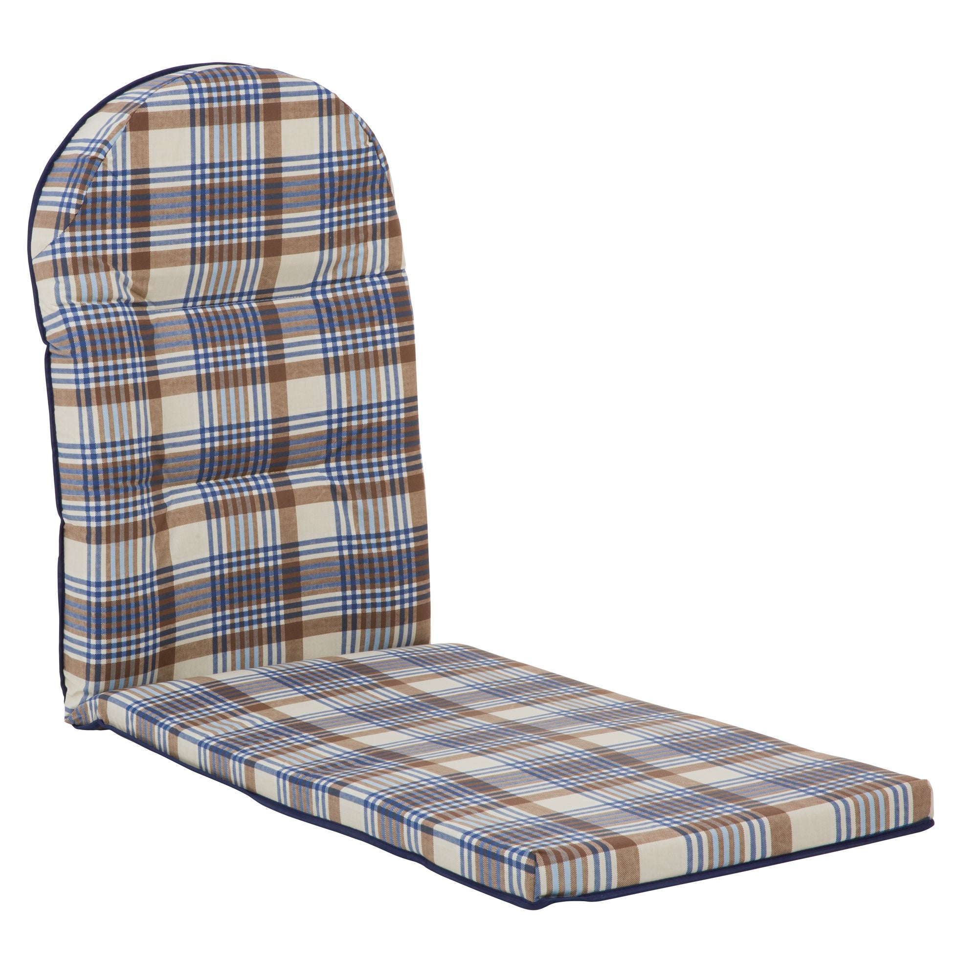 Poduszka na fotel ogrodowy 162 x 49 cm Galaxy Plus niebieski/brązowy krata PATIO
